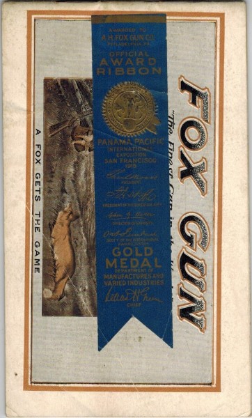 1917 A Fox Gets the Game catalog with Blue Ribbon