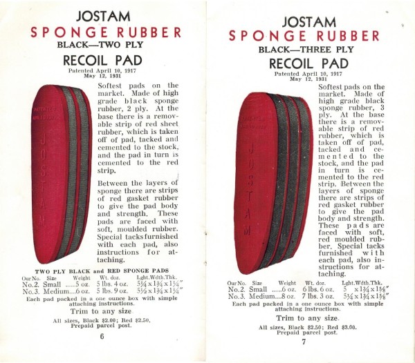 JOSTAM 1937 Catalog, Sponge Rubber Pad, PATENTED APR. 10, 1917, S.A. Huntley Patent No. 1,222,291.jpeg