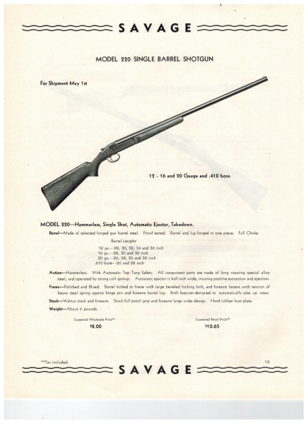 January 2, 1937, Wholesale Price List, Model 220.jpeg