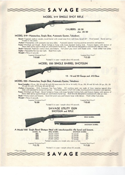 January 3, 1938, Wholesale Price List, Model 219, 220, 221, 222, 223 & 224.jpeg