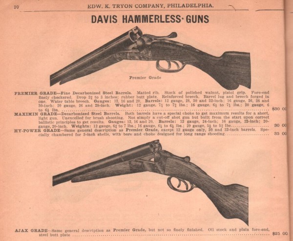 Davis Hammerless Guns 1926 E.K. Tryon.jpg