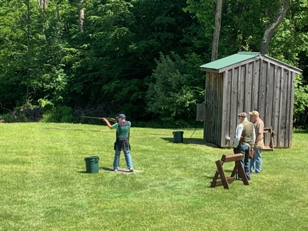 My son Shane shooting Mad Jack with Stephen Cobb and another gentleman (unknown) observing.